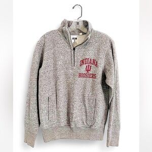 Indiana Hoosiers Gray Quarter-Zip Sweatshirt. Women’s Size Small.